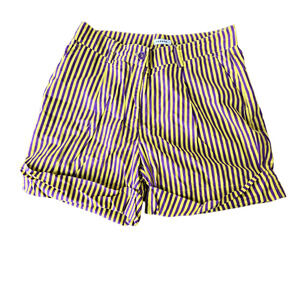 P.A.R.O.S.H. Purple Yellow Stripe Shorts Size XS